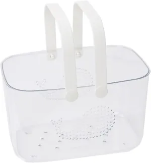 FRCOLOR Plastic Shower Basket with Handle Bathroom Organizer Storage Basket Portable for Dorm Kitchen Bath House