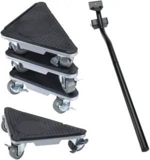 Furniture Moving Dolly 3 Wheels Heavy Duty Furniture Movers Easy Furniture Lifter Mover Tool Set 4 Pack for Heavy Object, 1200 LBs Load Capacity