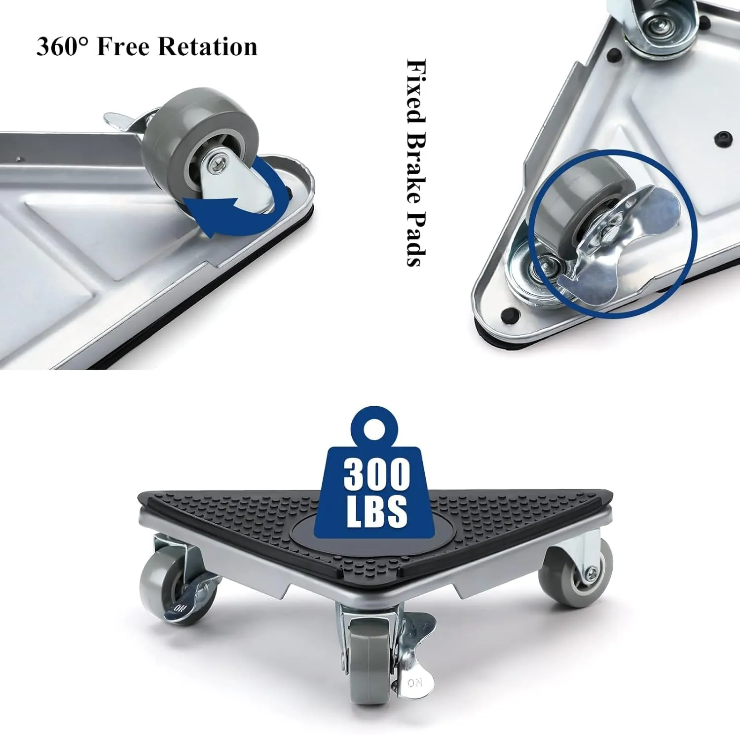Furniture Moving Dolly 3 Wheels Heavy Duty Furniture Movers Easy Furniture Lifter Mover Tool Set 4 Pack for Heavy Object, 1200 LBs Load Capacity