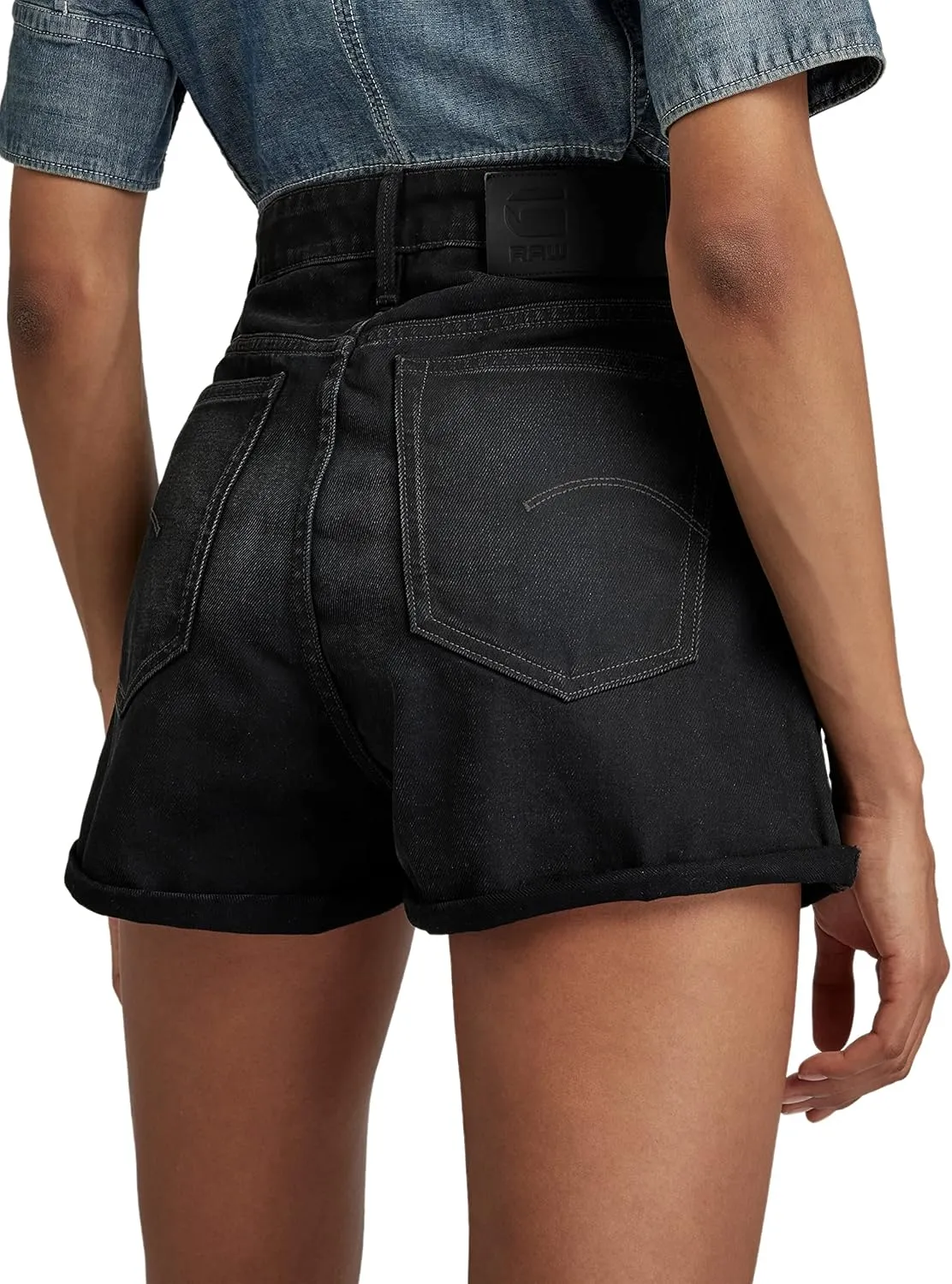 G-STAR Women's Tedie Ultra High Rise Denim Shorts