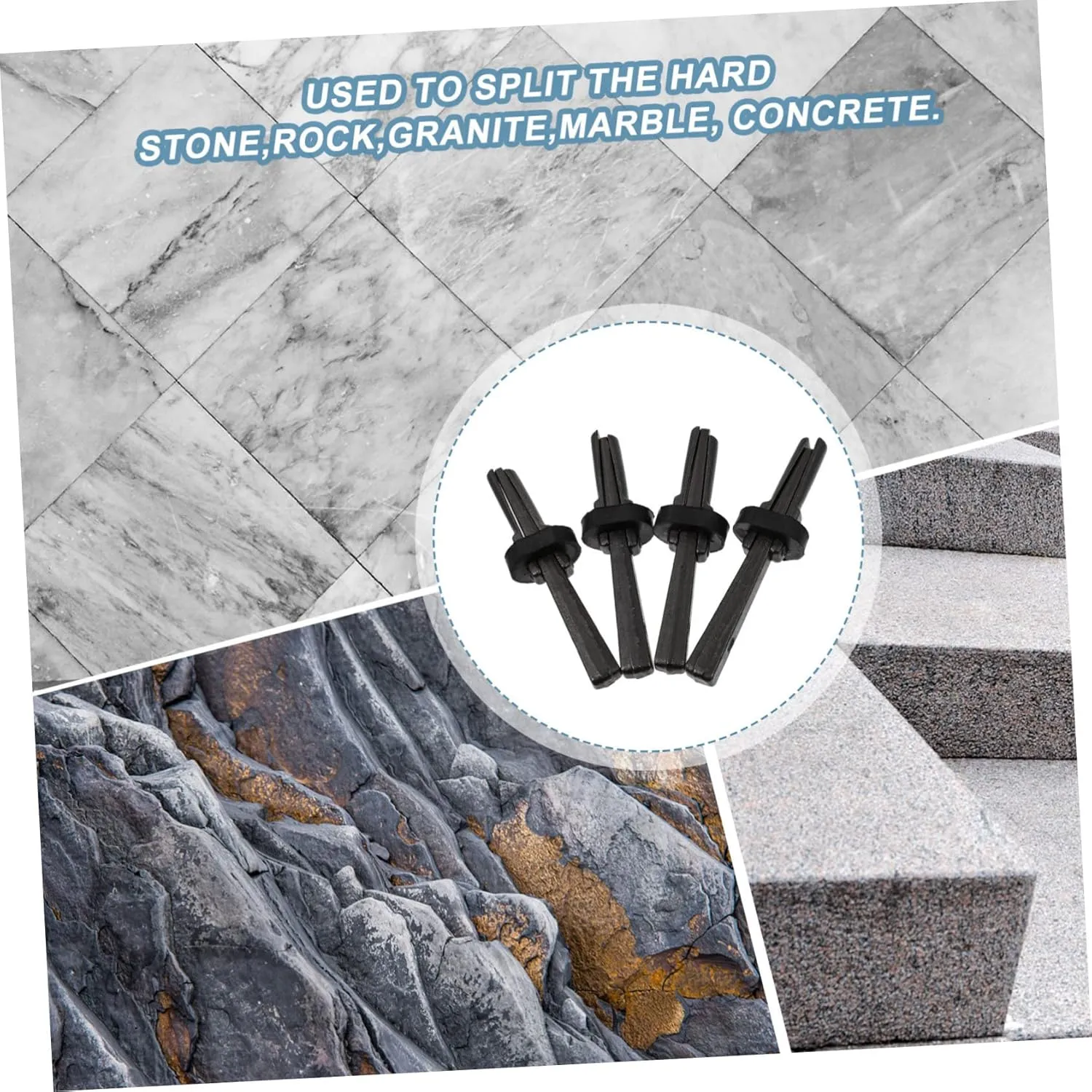 Gadpiparty 2pcs Quarrying Cutting Tool Stone Wedge and Shim Set for Splitter Hand Tools