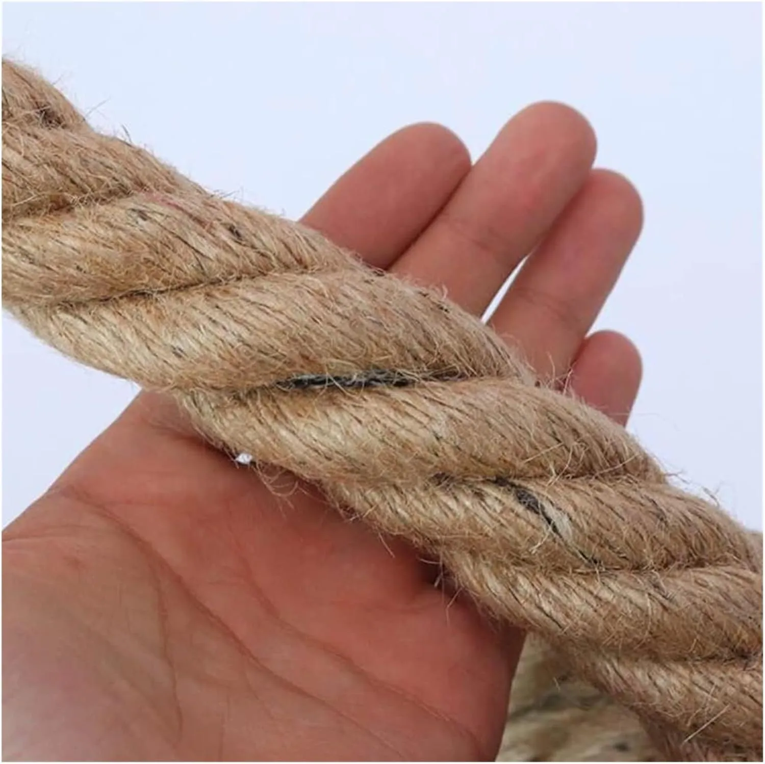 Garden Jute Rope,Crafts Rope, Rope Rescue Tug of Jute Rope High Altitude Climbing Rope(Size:8mm 20M) (Size : 8mm 20M) (Size : 8MM 30M) (Color : One Color, Size : 8MM 20M)