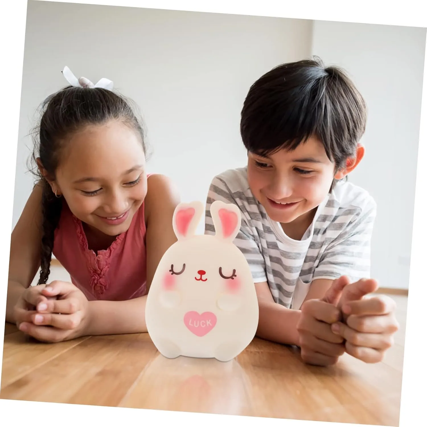 Garneck Cute Bunny Piggy Bank Boys and Girls Coin Jar for Saving Money Adorable Rabbit Statue Decor for Home for Bedrooms and Playrooms Encourages Saving Habits