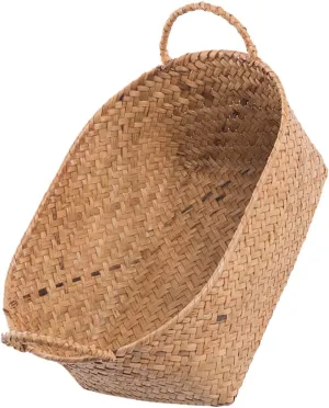 Garneck Storage Basket Woven Toy Basket Seagrass Material for Home Organization Decorative