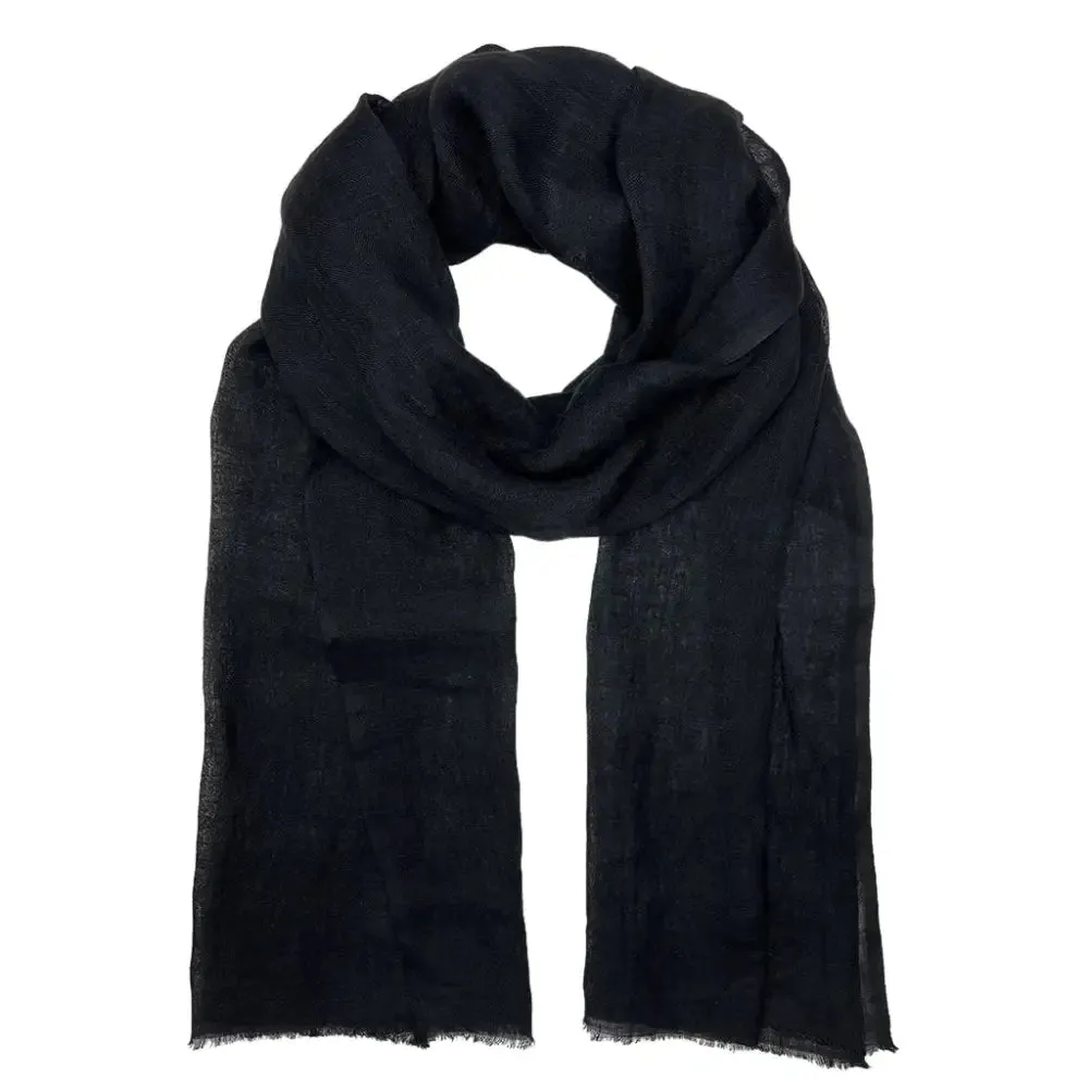 Gauze Linen Scarf in Bronze, Rose, Flax, and Steel Gray