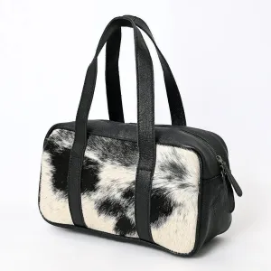 Genuine Cowhide & Hair-On Leather Duffle Bag - Premium Travel Bag with Adjustable Straps & Spacious Compartments