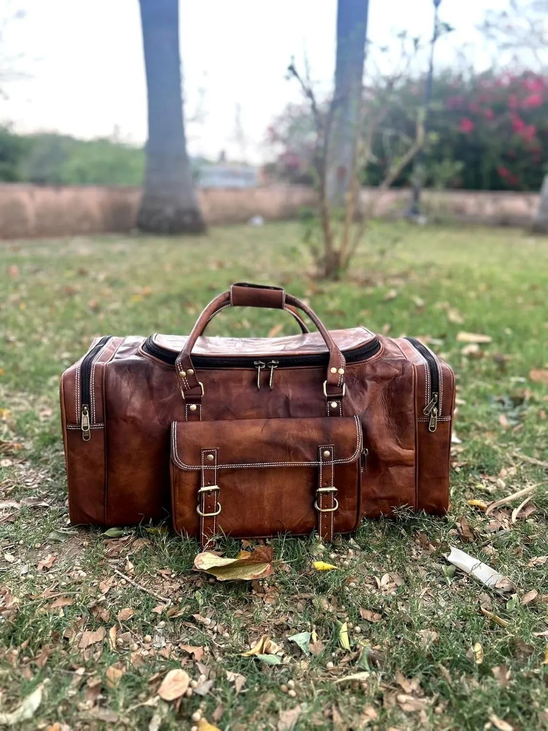 Genuine Goat Leather Duffle Bag (21 Inch)