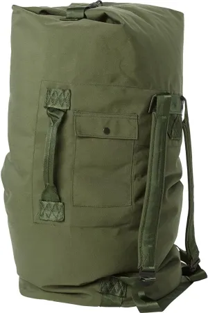 Genuine Military Issue Olive Drab 2-Strap Cordura Nylon Duffle Bag