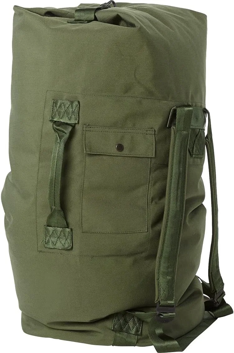 Genuine Military Issue Olive Drab 2-Strap Cordura Nylon Duffle Bag