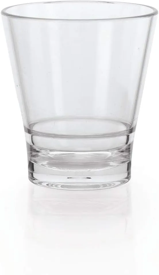 GET S-11-CL Plastic Revo Rocks Glasses, 12 Oz, Case of 2 Dozen