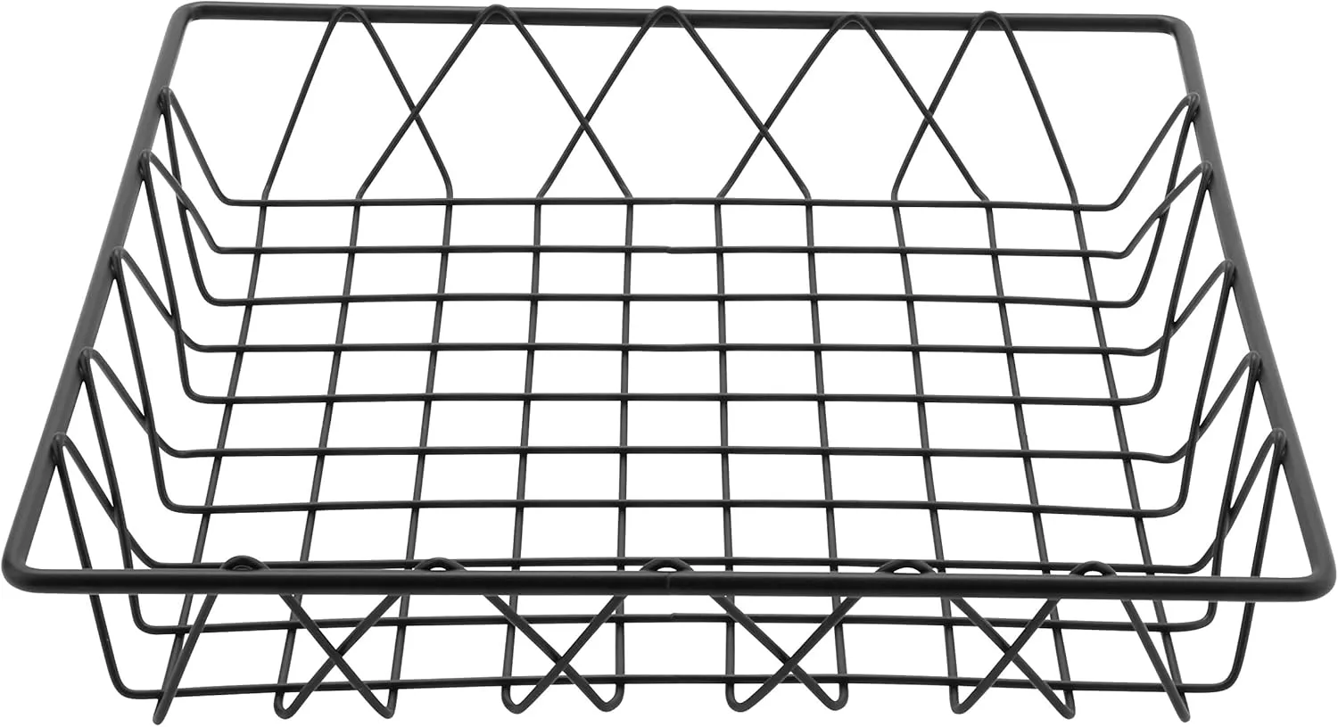 G.E.T. Square Heavy-Duty Iron Wire Utility Storage Basket for Pantry, Storage and More, 12" x 12" x 2"
