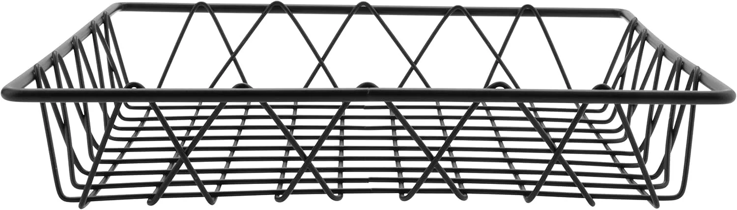 G.E.T. Square Heavy-Duty Iron Wire Utility Storage Basket for Pantry, Storage and More, 12" x 12" x 2"