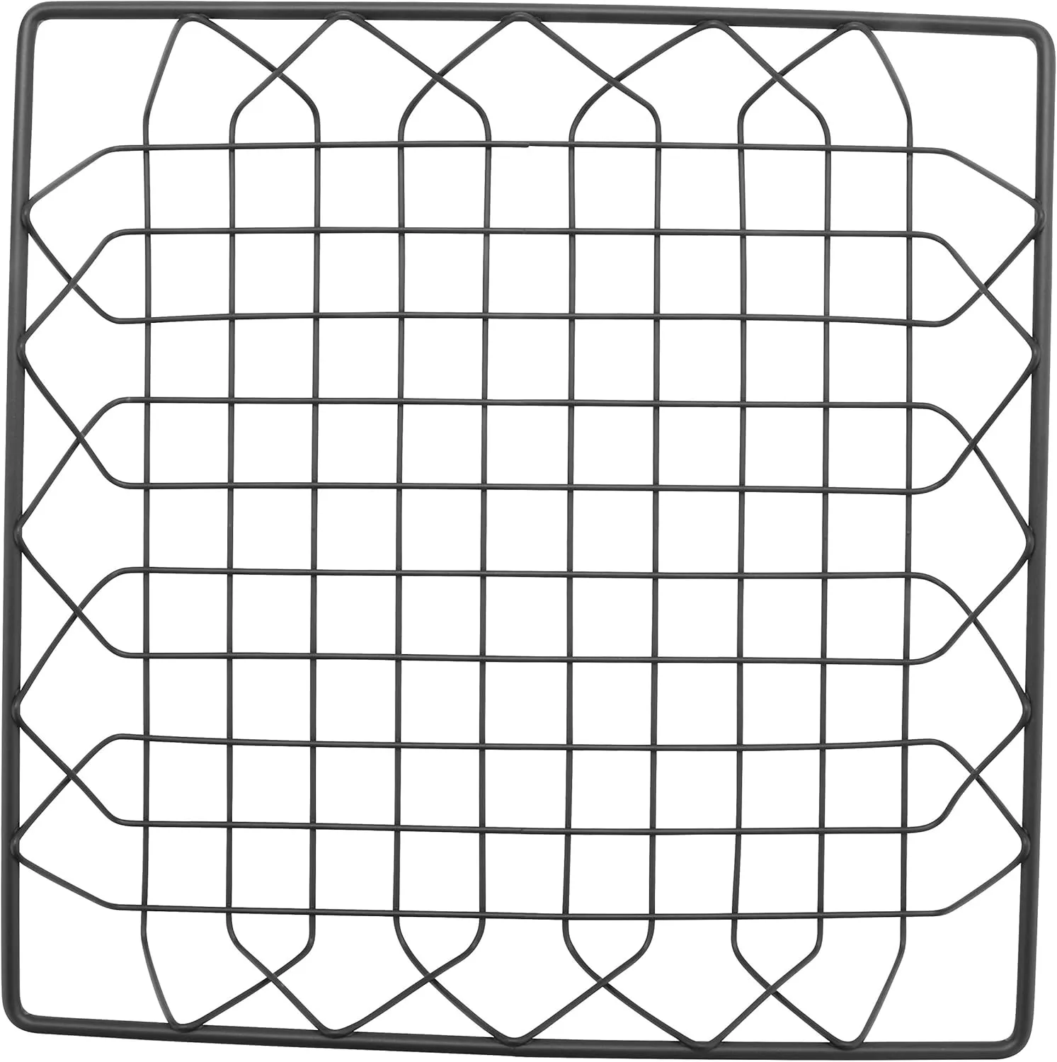 G.E.T. Square Heavy-Duty Iron Wire Utility Storage Basket for Pantry, Storage and More, 12" x 12" x 2"