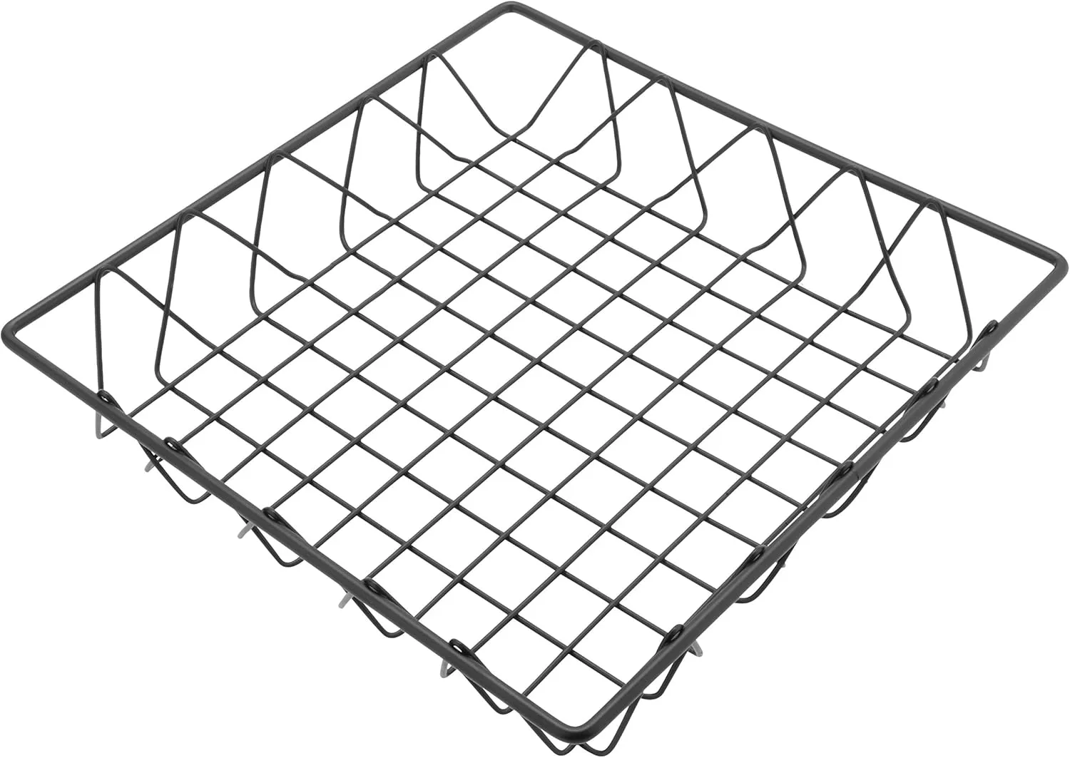 G.E.T. Square Heavy-Duty Iron Wire Utility Storage Basket for Pantry, Storage and More, 12" x 12" x 2"