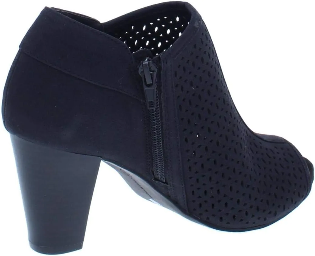 Giani Bernini Womens Angye Faux Leather Peep Toe Shooties Black
