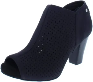 Giani Bernini Womens Angye Faux Leather Peep Toe Shooties Black
