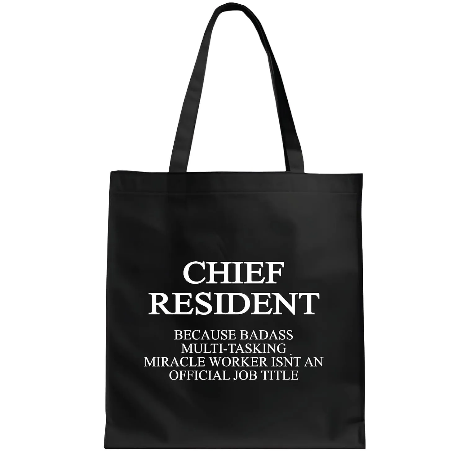 Gift for Chief Resident Be the Best Doctor with Funny Attitude Navy Black Multicolor Canvas Tote Bag