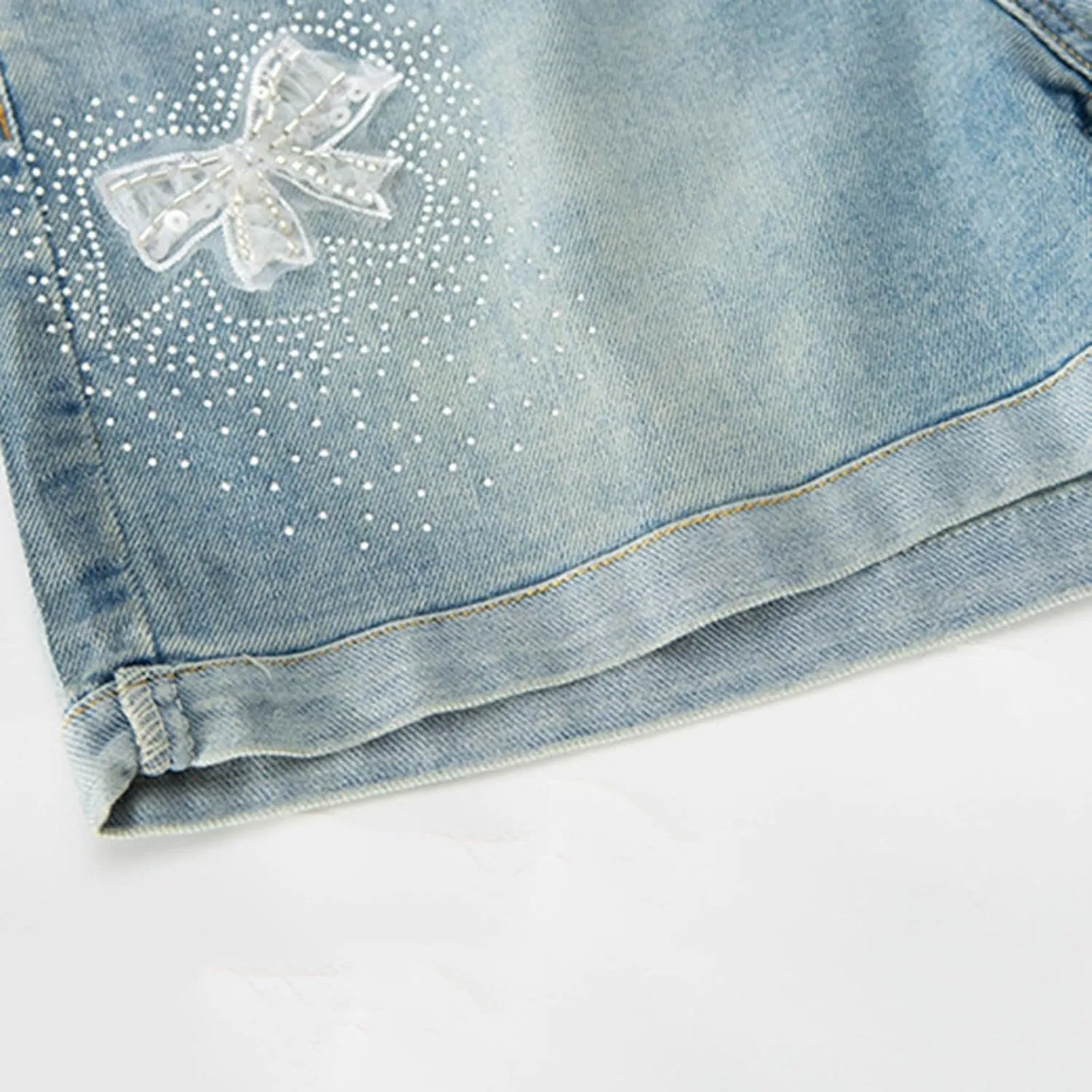 Girl's High Waist Denim Shorts Y2k Summer Thin Casual Denim Athletic Shorts Jeans with Pocket Girls Jorts