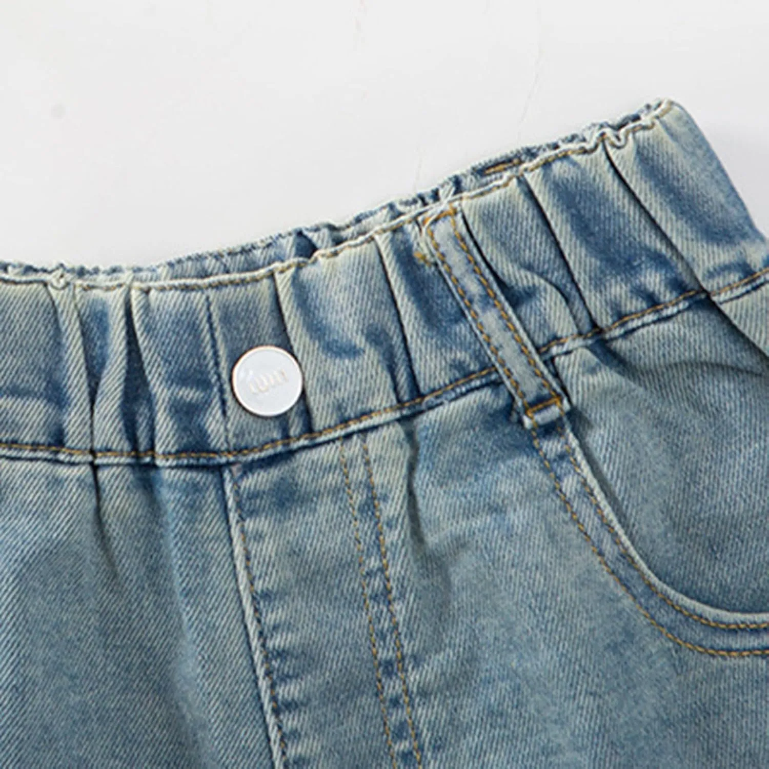 Girl's High Waist Denim Shorts Y2k Summer Thin Casual Denim Athletic Shorts Jeans with Pocket Girls Jorts