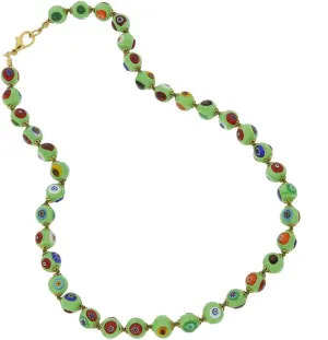 Glass Of Venice Murano Glass Mosaic Necklace - Seafoam Green