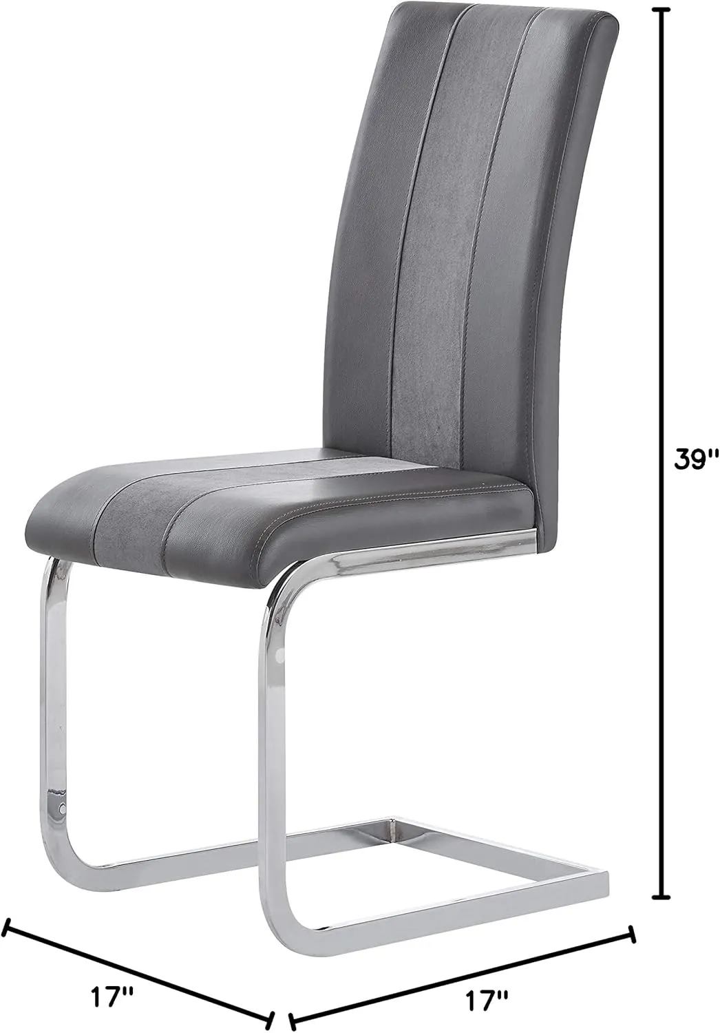 Global Furniture USA Leslie Grey Dining Chair