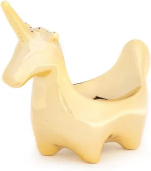 Gold Colored Metal Artistic Design Unicorn Jewelry and Trinket Tray