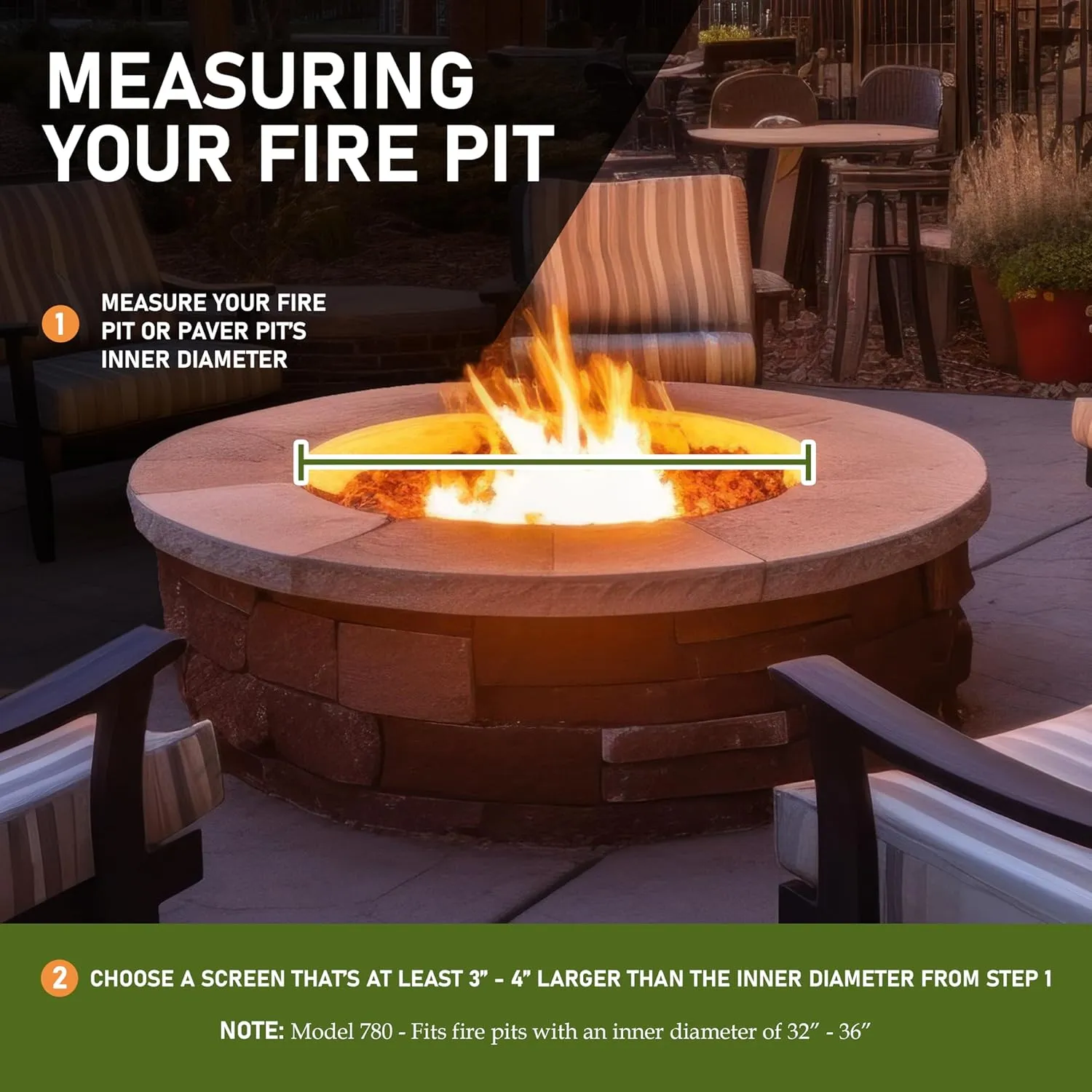 Good Directions 36" Fire Pit Spark Screen with Lifter Tool, Heavy Duty, Hinged for Easy Access