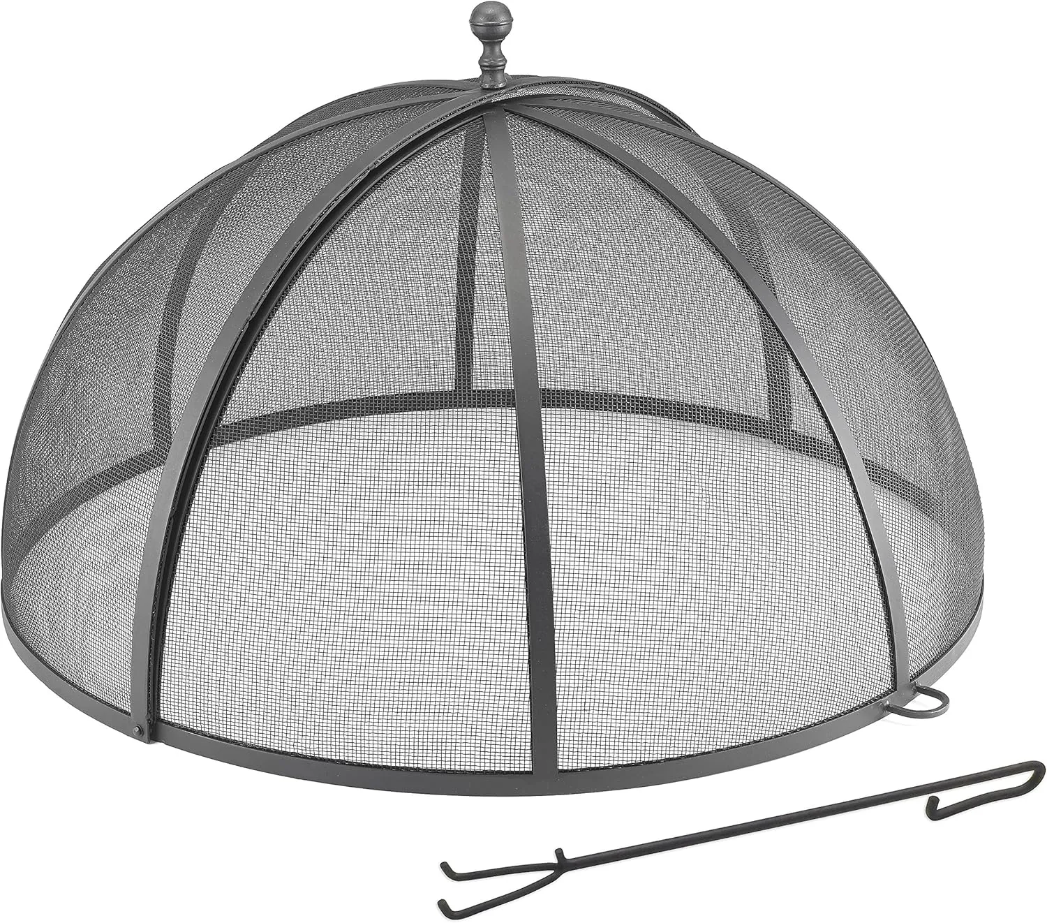 Good Directions 36" Fire Pit Spark Screen with Lifter Tool, Heavy Duty, Hinged for Easy Access
