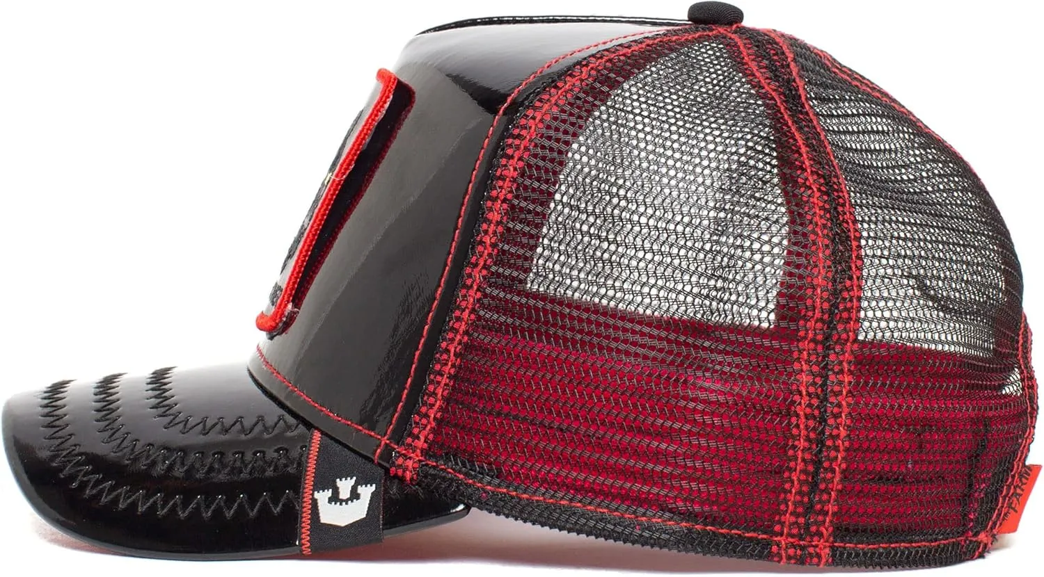 Goorin Bros. The Farm Unisex High Shine Faux Leather Adjustable Snapback Trucker Hat