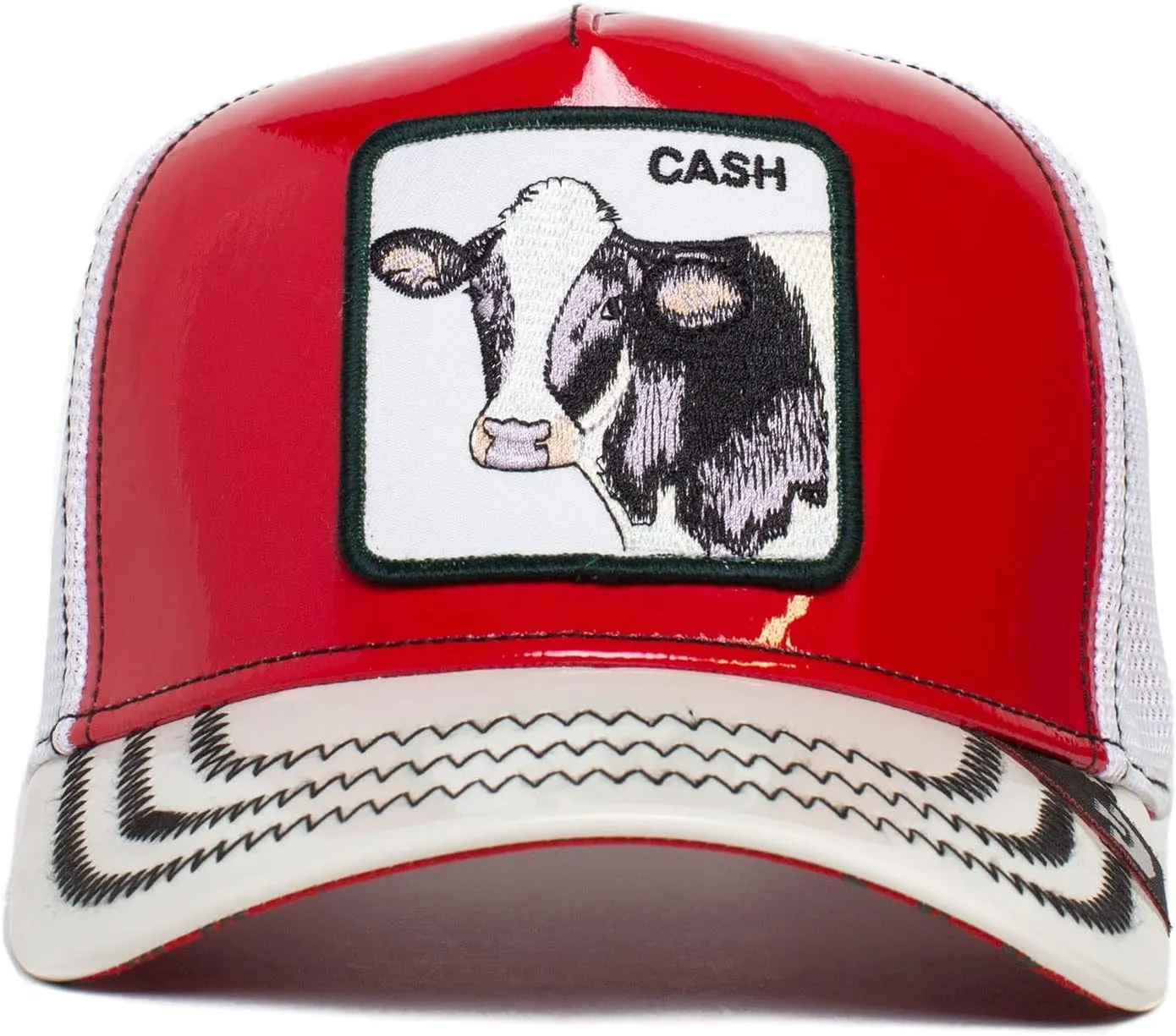 Goorin Bros. The Farm Unisex High Shine Faux Leather Adjustable Snapback Trucker Hat