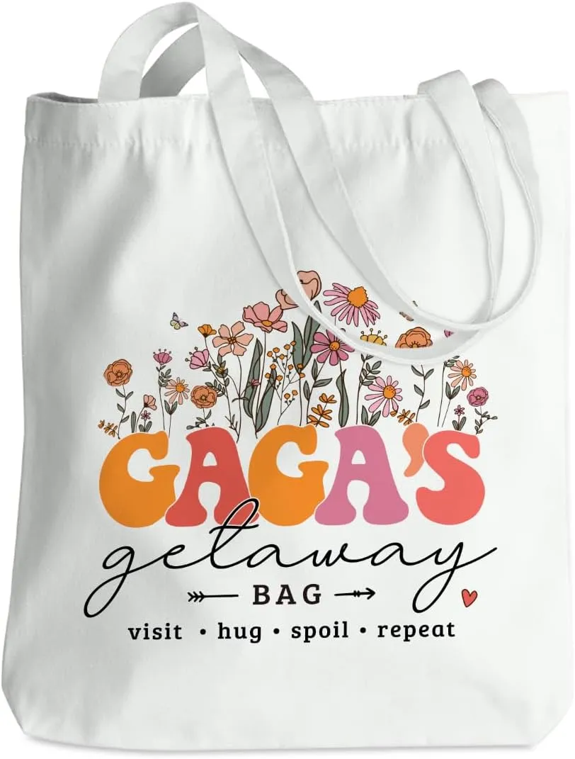 Grandma Mom Tote Bag - Birthday, Mothers Day, Retirement & Christmas Gifts for Women - Reusable Shoulder Bag