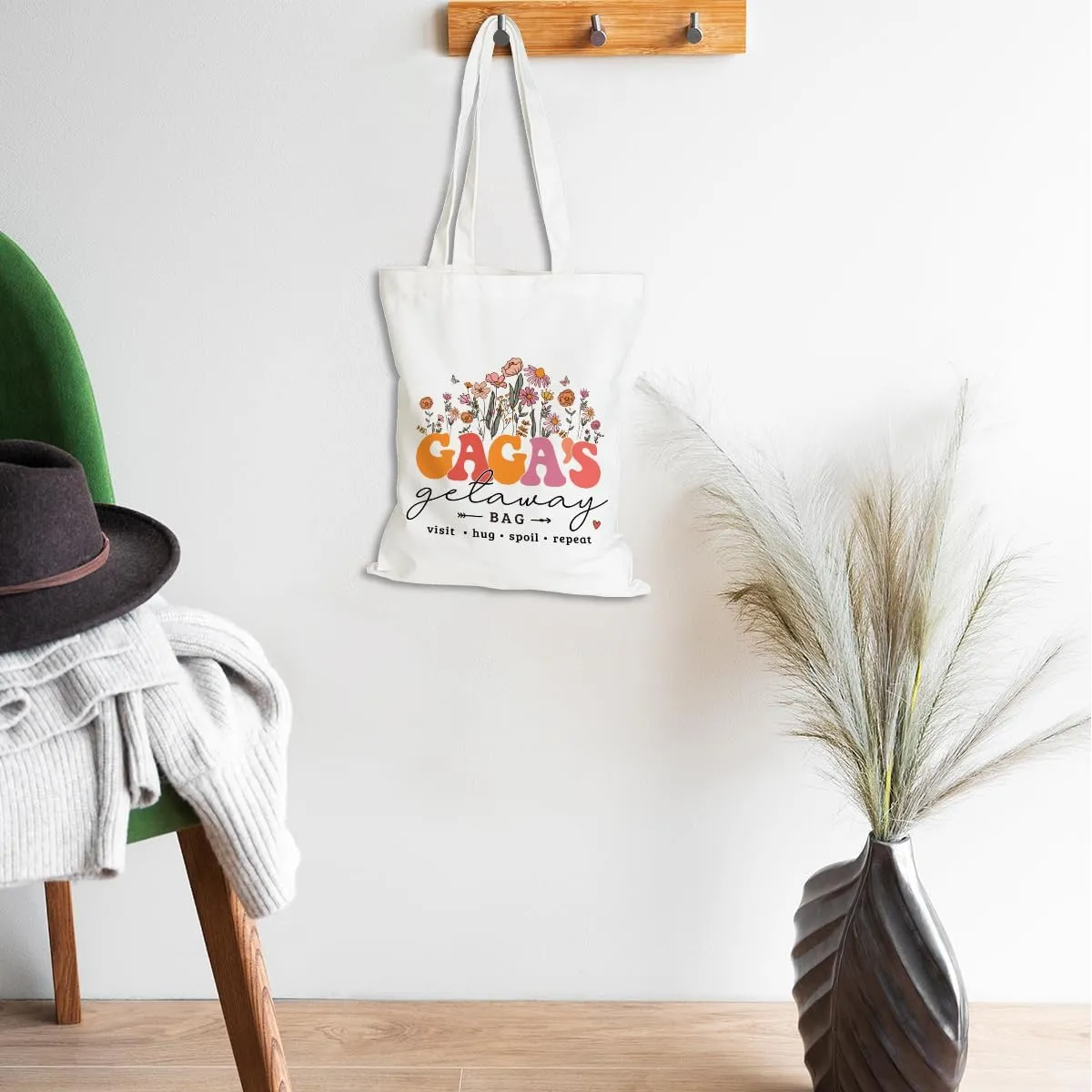 Grandma Mom Tote Bag - Birthday, Mothers Day, Retirement & Christmas Gifts for Women - Reusable Shoulder Bag