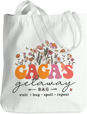 Grandma Mom Tote Bag - Birthday, Mothers Day, Retirement & Christmas Gifts for Women - Reusable Shoulder Bag