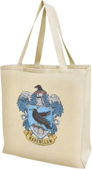 GRAPHICS & MORE Harry Potter Ravenclaw Painted Crest Grocery Travel Reusable Tote Bag