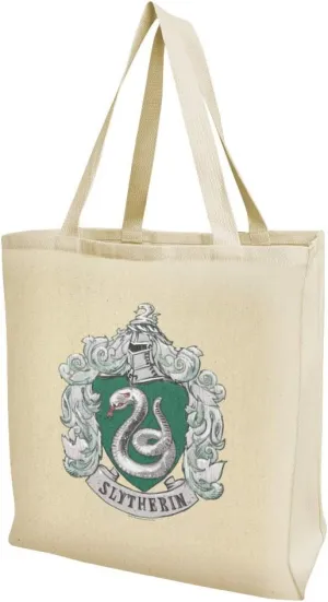 GRAPHICS & MORE Harry Potter Slytherin Painted Crest Grocery Travel Reusable Tote Bag