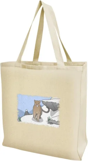GRAPHICS & MORE Mountain Lion Cougar Puma Panther Snow Grocery Travel Reusable Tote Bag