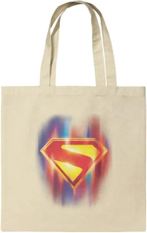 GRAPHICS & MORE Superman 2025 Glowing Shield Grocery Travel Reusable Tote Bag