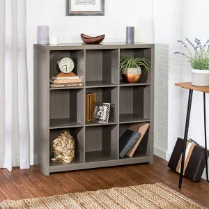 Gray Laminate 9-Cube Organizer