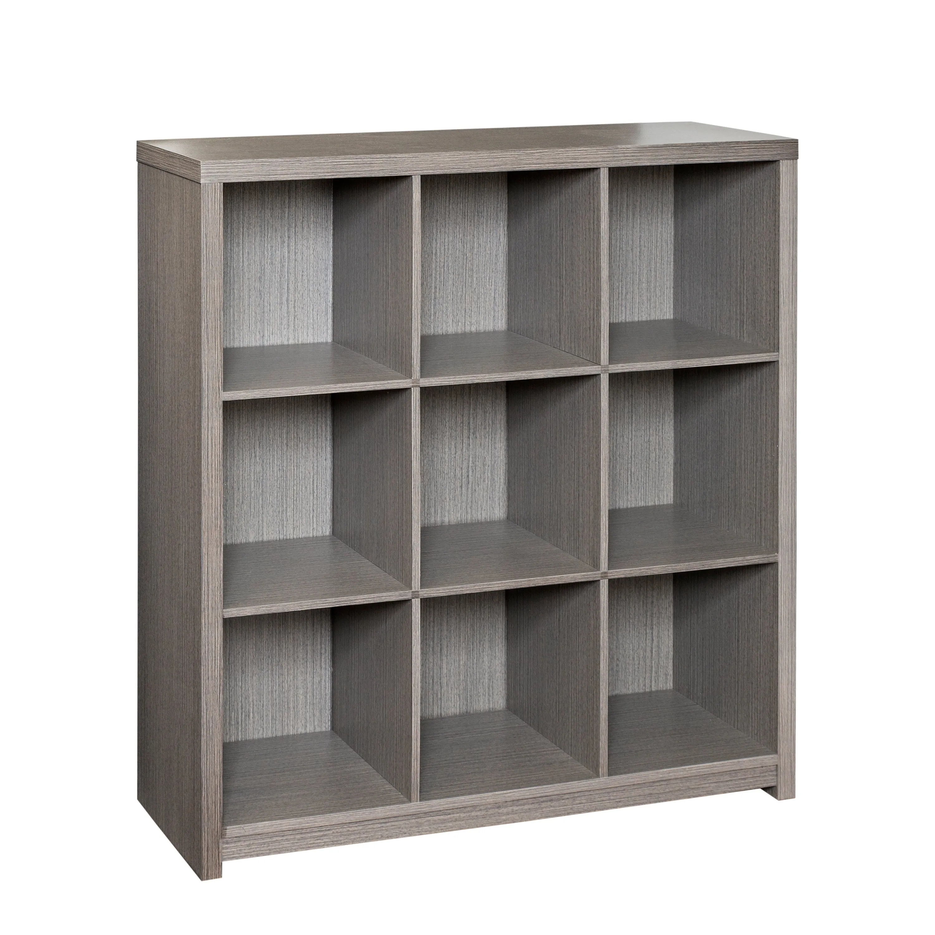 Gray Laminate 9-Cube Organizer