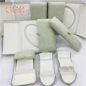 Green velvet jewelry boxes