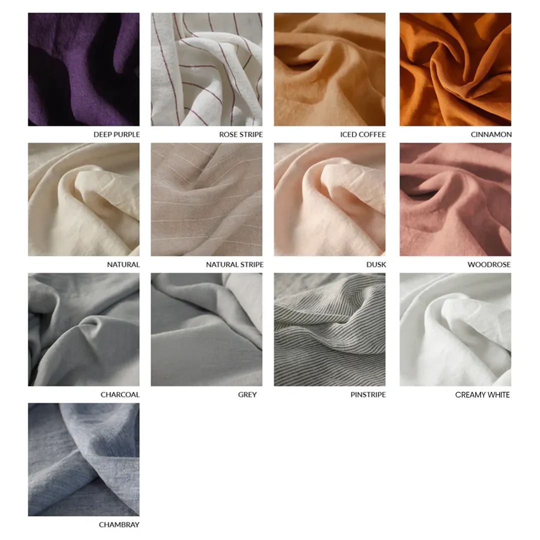 Grey Linen Sheet Set - 100% French Flax Linen