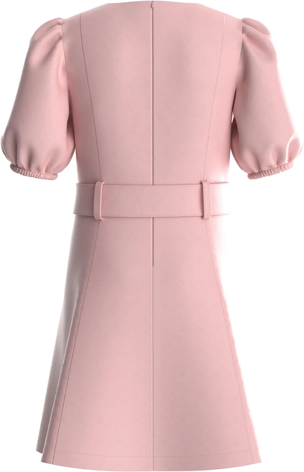 GUESS Girls' Faux Leather Fit and Flare Dress