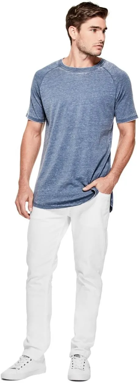 GUESS Men's Mid Rise Slim Fit Tapered Leg Jean