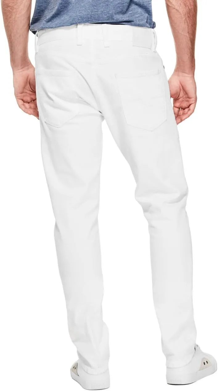 GUESS Men's Mid Rise Slim Fit Tapered Leg Jean