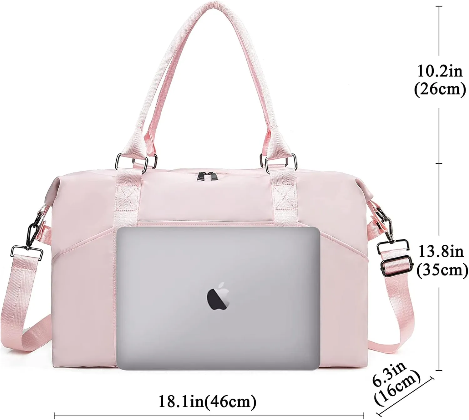 Gym Bag with Wet Pocket, Foldable Travel Duffle Bag Carry On Weekender Bags for Women, Waterproof Overnight Bag for Travel, Gym, Yoga
