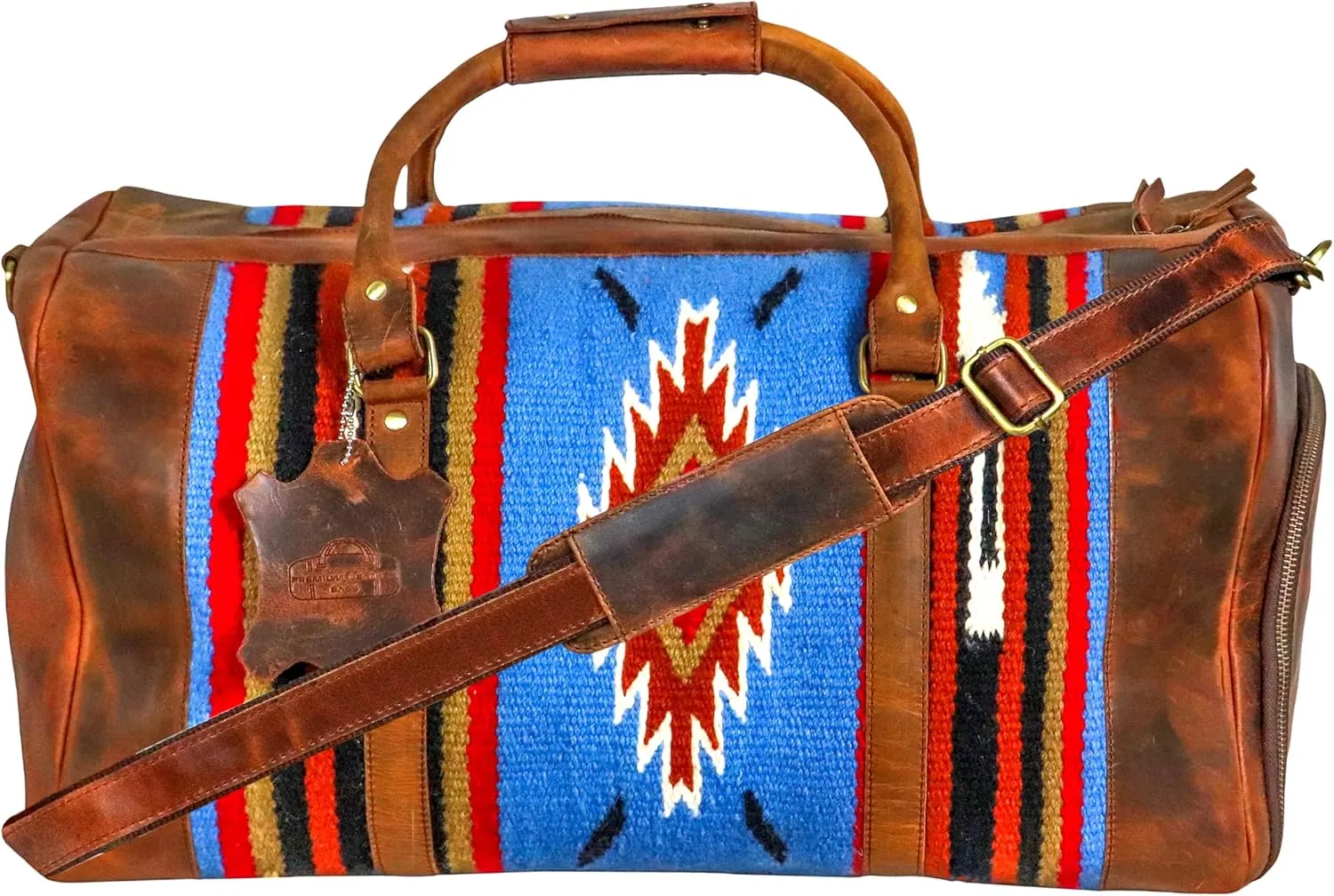 Handmade Duffle Bag leather heavy duty Gym Sports Airplane Overnight Luggage Carry On Unisex Travel Hand Rug Wollen Gift for His/Her (Duffle Bag Style_02)
