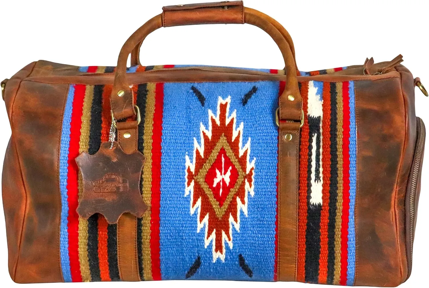 Handmade Duffle Bag leather heavy duty Gym Sports Airplane Overnight Luggage Carry On Unisex Travel Hand Rug Wollen Gift for His/Her (Duffle Bag Style_02)