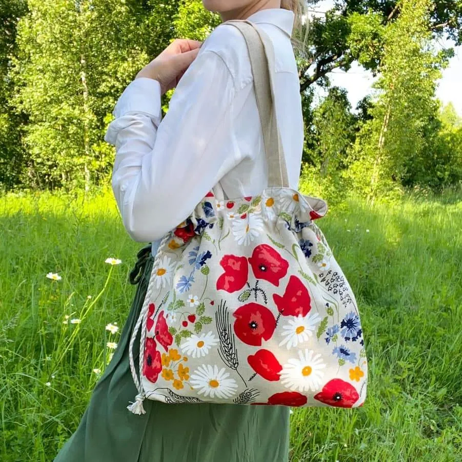 Handmade Linen Tote Bag