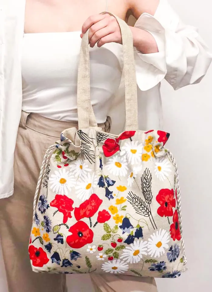 Handmade Linen Tote Bag
