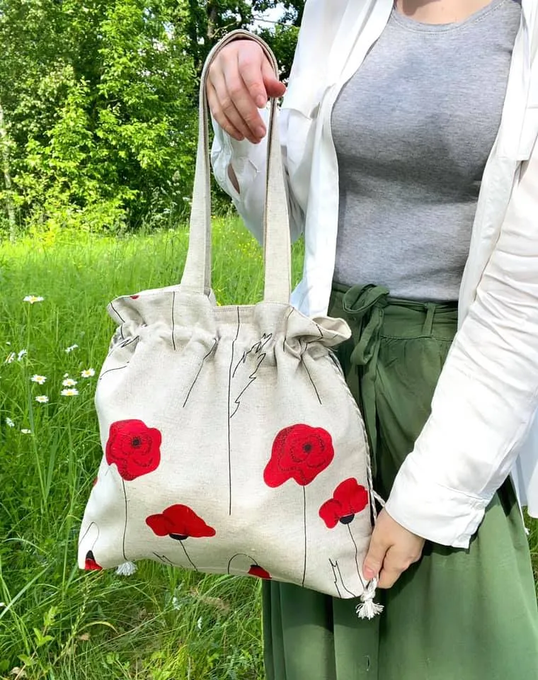 Handmade Linen Tote Bag